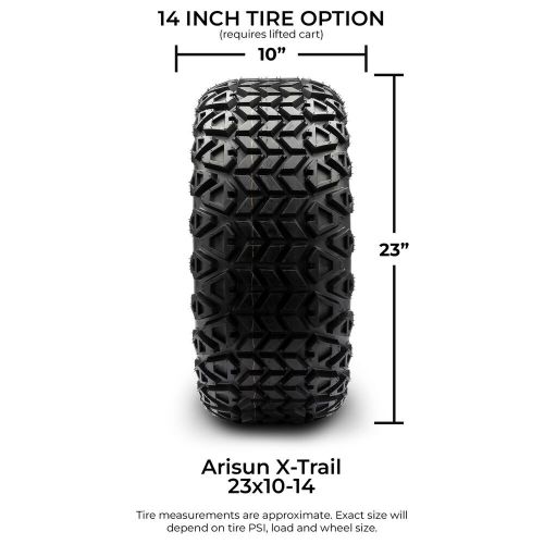 MODZ 14" Falcon Matte Black Golf Cart Wheels and Tires (23x10.00-14) - Set of 4, US $790.95, image 7