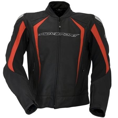 Agv sport monza jacket sz 46 leather black & red