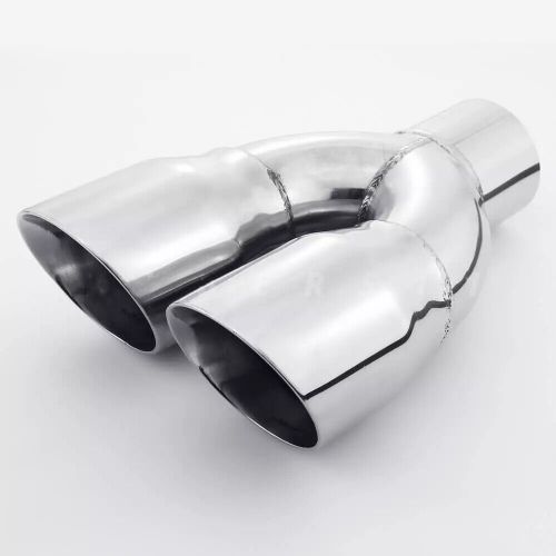 2.5" Inlet 3.5" Outlet 9.5" Length Chrome Polished Steel Exhaust Tailpipe Tip, US $59.93, image 9