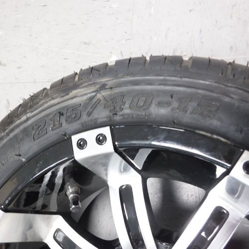 215/40-12 DOT Tire on 12" Gunmetal Yukon Wheel for Golf Cart Yamaha G Models, US $119.99, image 2
