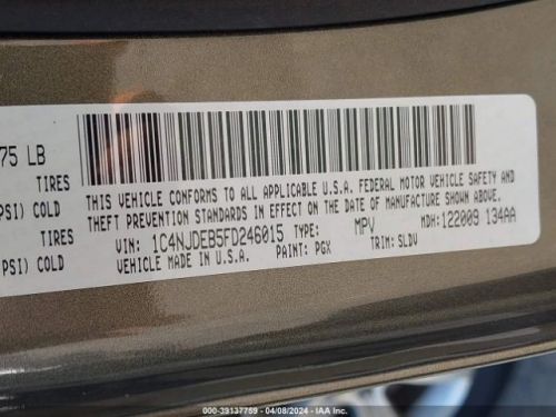 Driver Quarter Glass Classic Style Privacy Tint Fits 07-17 COMPASS 1842108, US $100.00, image 3