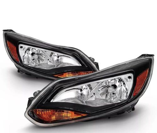 2012-2014 Ford Focus Black Headlights Headlamps Replacement 12-14 Left+Right Set, US $139.18, image 8