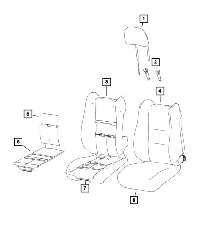 Genuine Mopar Front Seat Cushion Cover Right 6UY86DX9AB, US $455.93, image 2