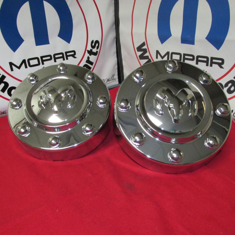 Find Dodge Ram 3500 dually Chrome Front center hub cap wheel cover PAIR
