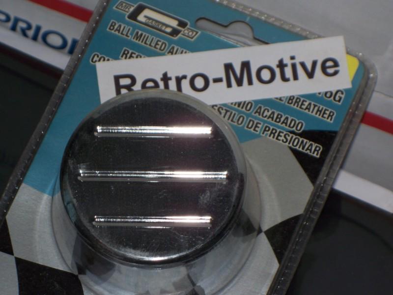 Billet oil breather mr gasket #9116g ball milled aluminum push in style #371