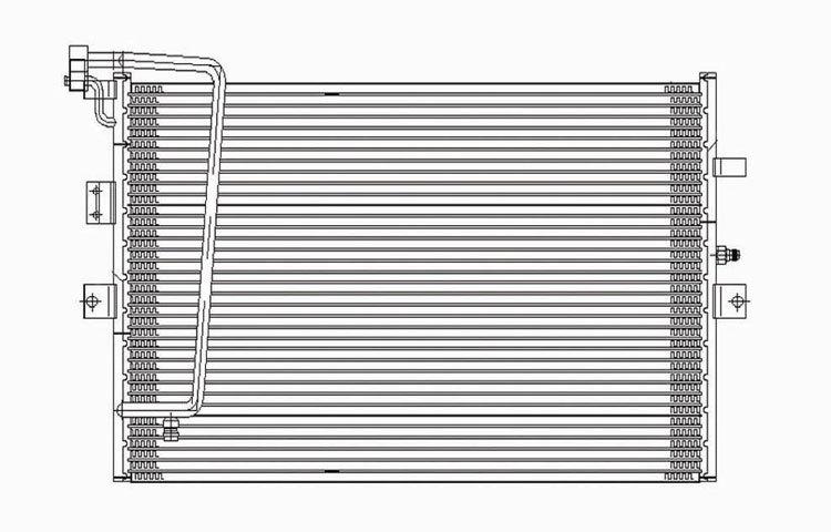 Replacement ac condenser parallel flow type 1997-2001 98 99 00 saab 9-5 4541215