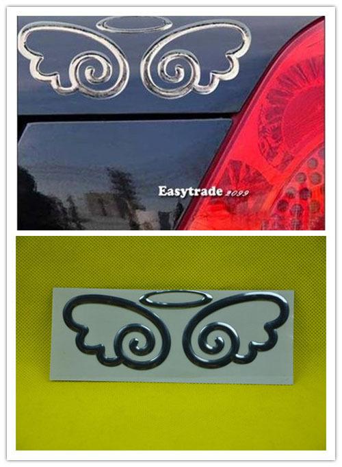 Cirrus  angel wings emblem badge decal decoration car stickers chrome silver