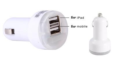 Good quality universal dual 2 port usb car charger for iphone ipod ipad(fit:car)