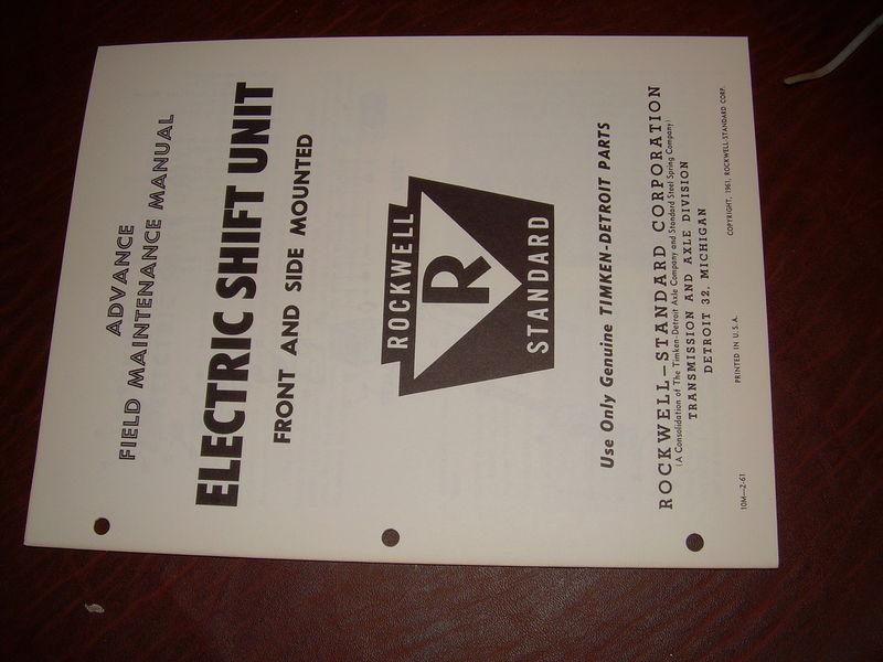 Rockwell electric shift unit field service manual semi eaton