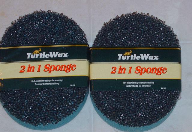 Lot 2 turtle wax 2 in 1 sponges car wash applicator detailing new