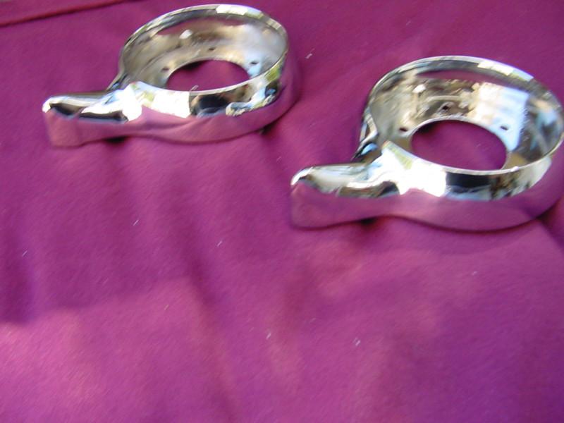 1959 FORD BACK UP LIGHT BEZELS RECHROMED WITH USED SOCKETS AND GASKETS, US $199.95, image 2