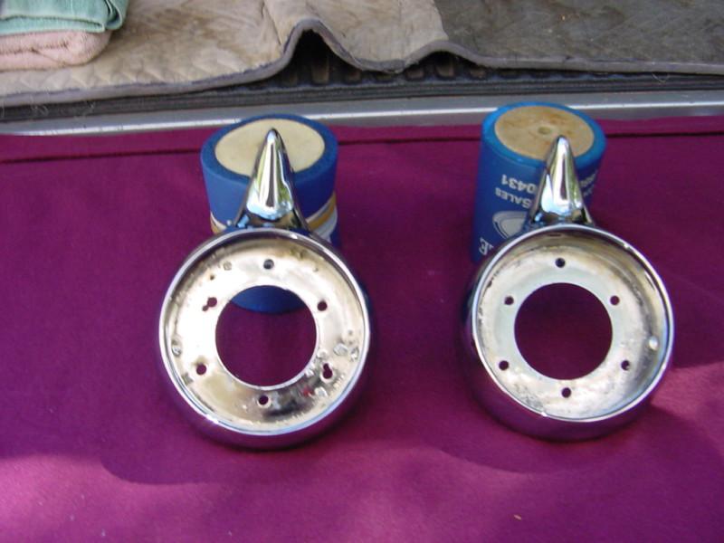 1959 FORD BACK UP LIGHT BEZELS RECHROMED WITH USED SOCKETS AND GASKETS, US $199.95, image 4
