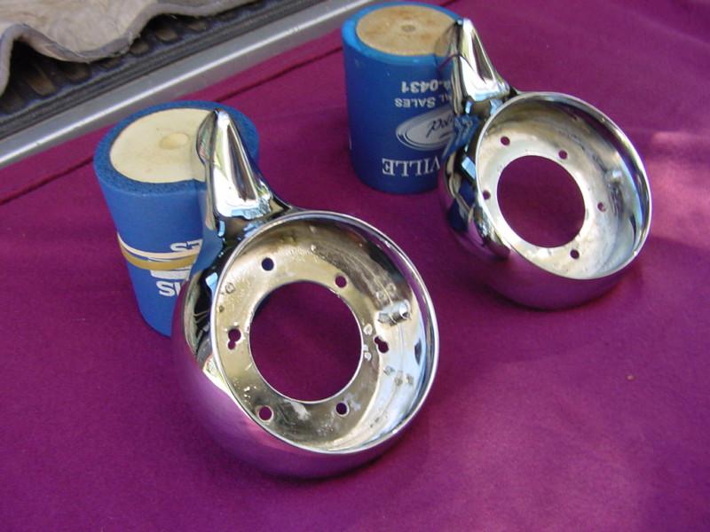 1959 FORD BACK UP LIGHT BEZELS RECHROMED WITH USED SOCKETS AND GASKETS, US $199.95, image 11
