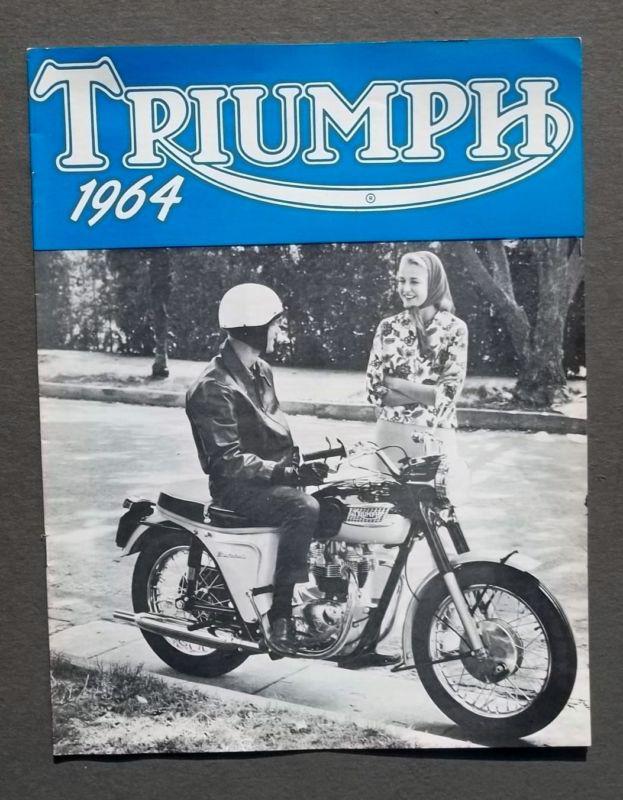 Original 1964 triumph motorcycle full-line sales brochure t100 5t 6t t120 t20