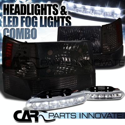 Jeep 93-96 grand cherokee smoke headlights+corner bumper lights+6-led fog lamps