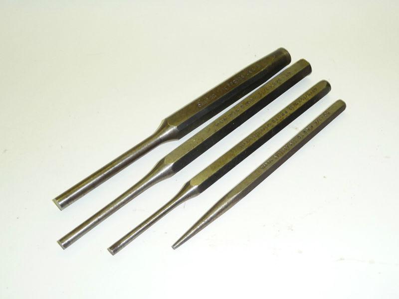Four proto & snap-on pin punches 