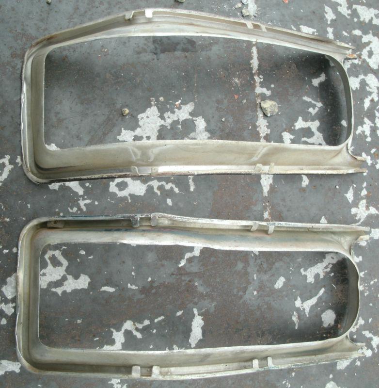 1966 66 Chevy Chevrolet Chevelle Rear Tail Light Lamp Bezel Trim Pair LH RH OEM, US $19.99, image 7