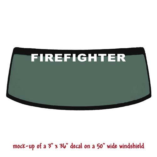 Firefighter (v2) - windshield banner decal sticker