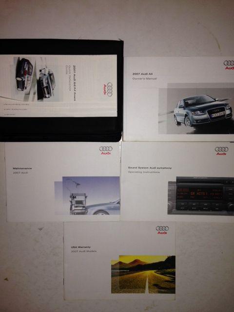 2007 audi a4 owner's manual with case