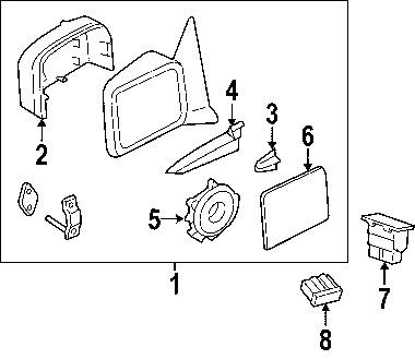 Ford 6u5z17d696c genuine oem factory original mirror motor