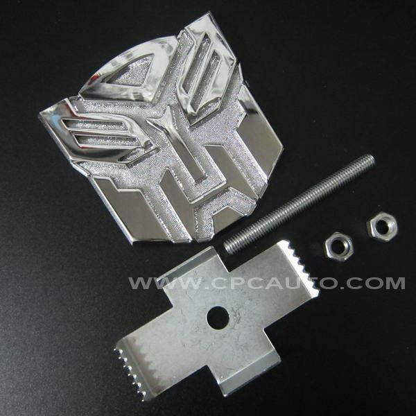 Car truck front grill grille fender hood metal emblem badge transformers autobot