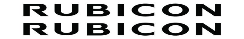 Black rubicon decal for jeep wrangler 20" wide