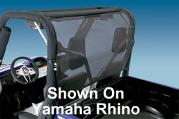 Yamaha rhino side by side utv wind sun & dirt stopper - black mesh 