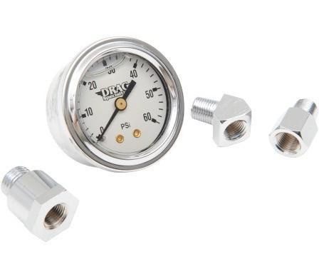 Harley oil pressure gauge kit liquid filled white dial 84-99 big twin  