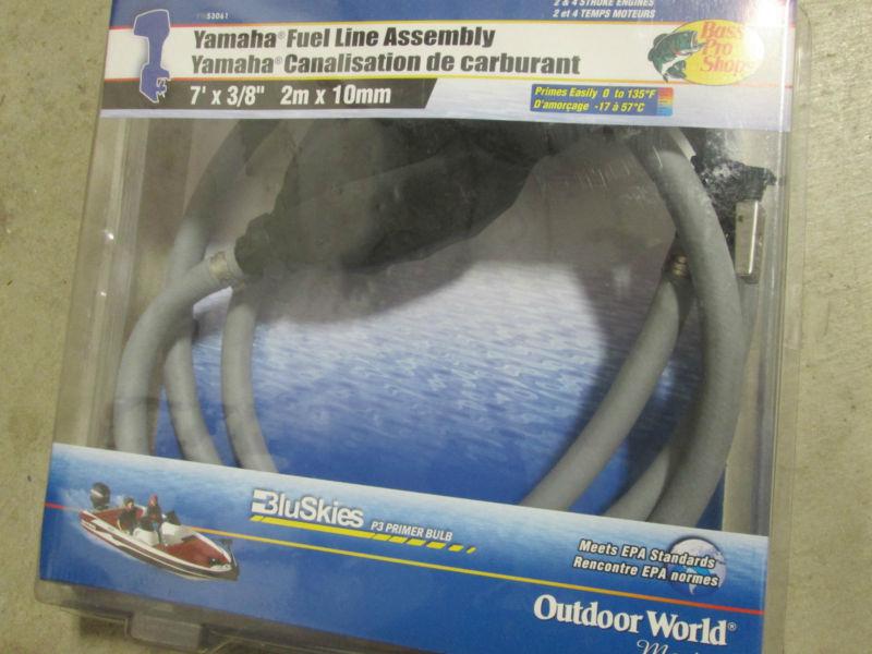 New fuel line assembly for yamaha outboards 7' 3/8" 2 & 4 stroke boat motor bass