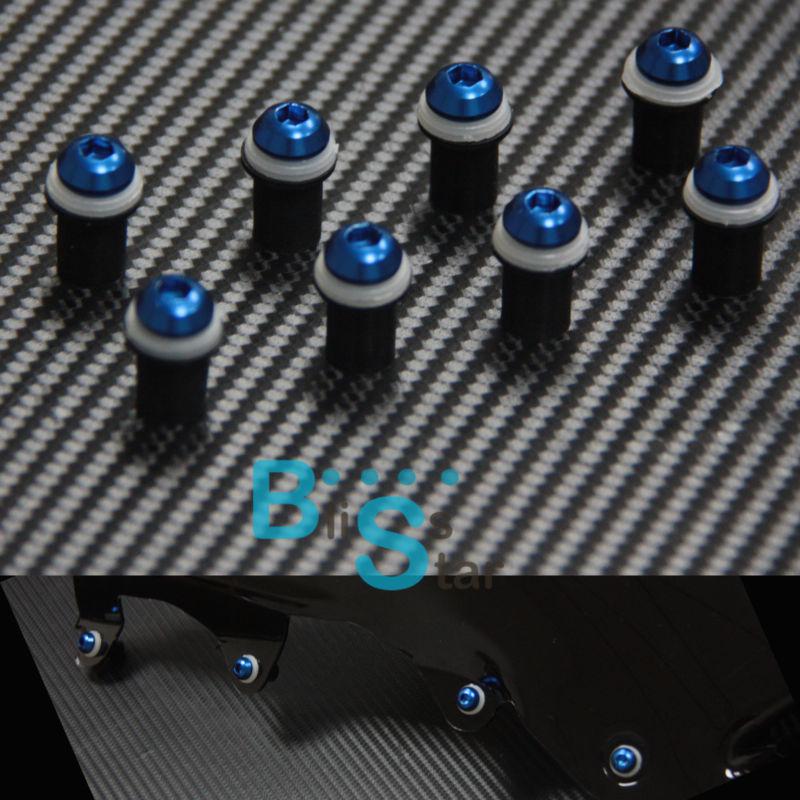 8 x blue pro cnc m5 5mm windscreen bolts kit windshield screw mounting nuts