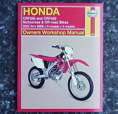2002-2006 honda crf250 crf450 crf 250 450 repair manual