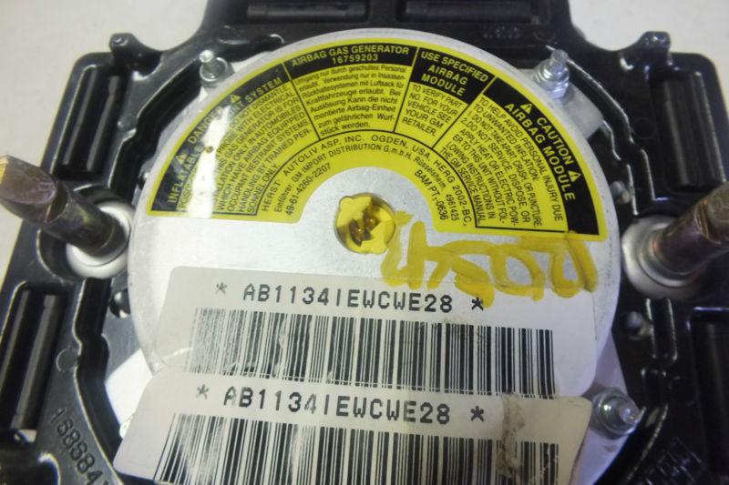 Find 2002 Chevrolet Express Black Driver Airbag OEM in Linden, New