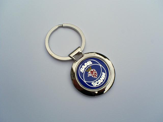 Chrome key ring fits saab 900 9000 9-3 9-5 96 99 turbo