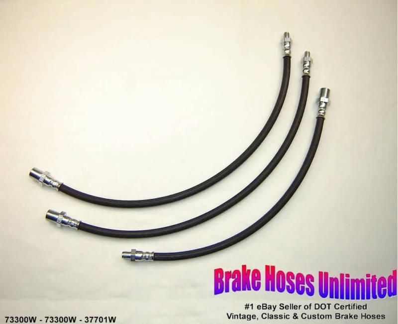 Brake hose set scout 1970 1971, 6 & 8 cyl