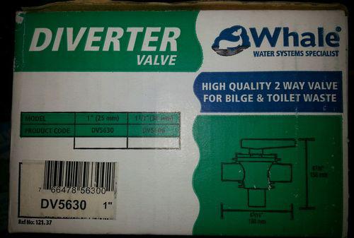 Whale dv5630 1" diverter valve new in box 2 way valve for bilge and toilet
