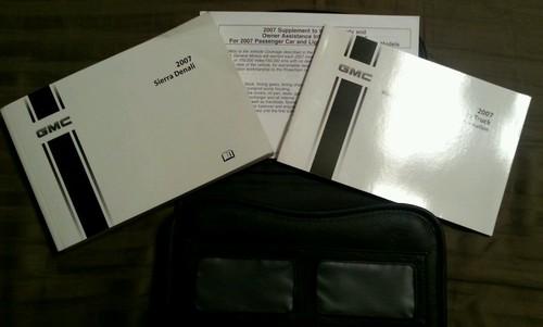 07 gmc sierra denali owner's manual with case