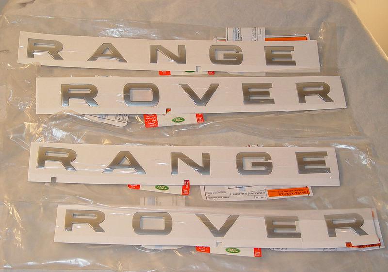 Land rover brand range rover evoque oem genuine titanium lettering front & rear