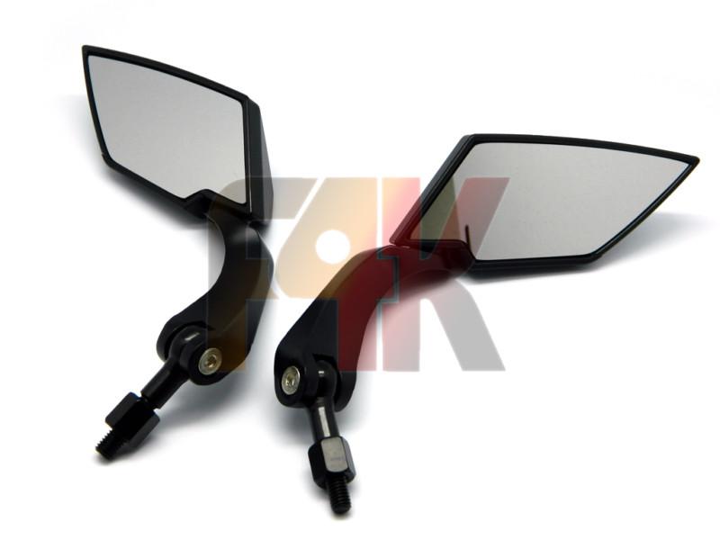 UNIVERSAL BLACK MOTORCYCLE CRUISER BOBBER REARVIEW MINI MIRRORS 8MM 10MM ADAPTER, US $14.95, image 2
