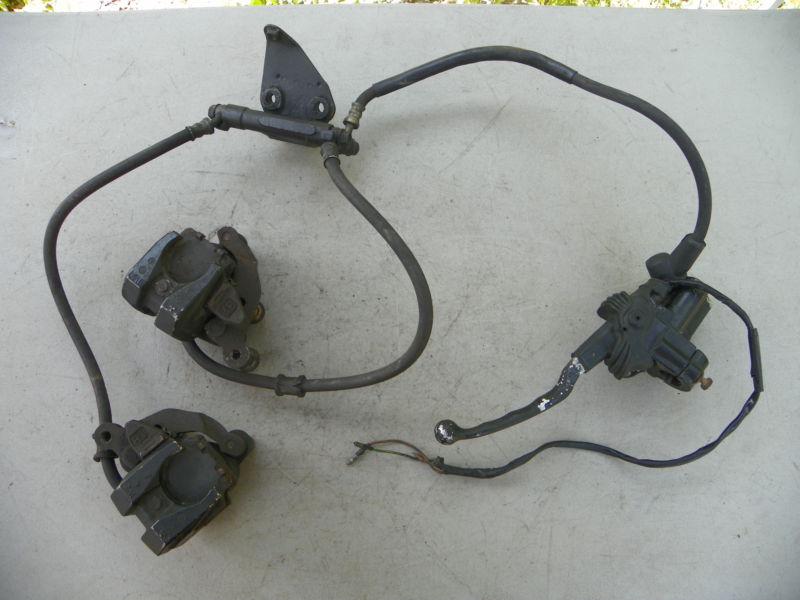 Find 82 Yamaha Maxim XJ 750 Complete Front Brakes Master Cylinder Calipers & Hoses in
