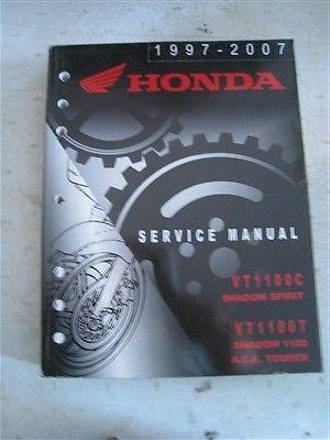 Genuine honda service manual for 1997-2007 vt1100c & vt1100t