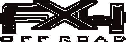 New digital ford f-150/f-250/f-350 fx4 off road truck 4x4 decal/sticker x2! 