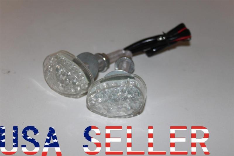 2pcs motorcycle 15led turn signals indicator flush mount light amber