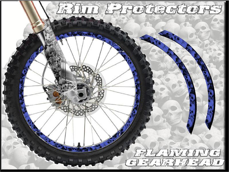10 & 10 inch dirtbike rim protectors 10" wheel decals dirt bike tape graphics gb