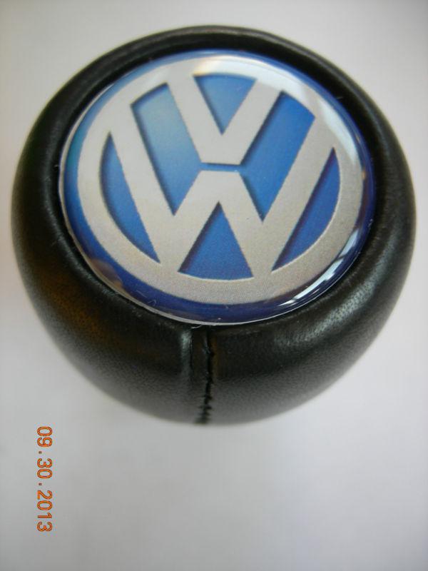 Find VW VOLKSWAGEN GEAR SHIFT KNOB LEATHER BLUE WITH WHITE in