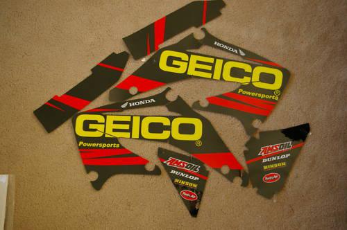 Team geico graphics honda crf450r crf450 2002 2003 2004