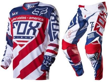 New 2014 fox racing mxon nations 360 intake mx gear combo patriot all sizes