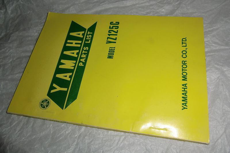 Yamaha yz125 yz 125 c 1975 parts list nos