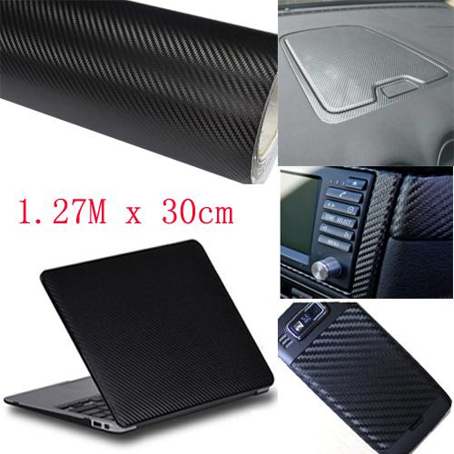 1.27m x 30cm diy carbon fiber wrap roll sticker for car auto notebook iphone blc