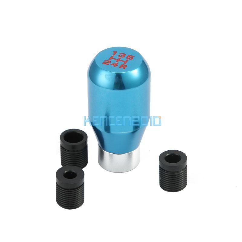 Universal manual gear stick shift shifter lever knob 5-speed for car blue