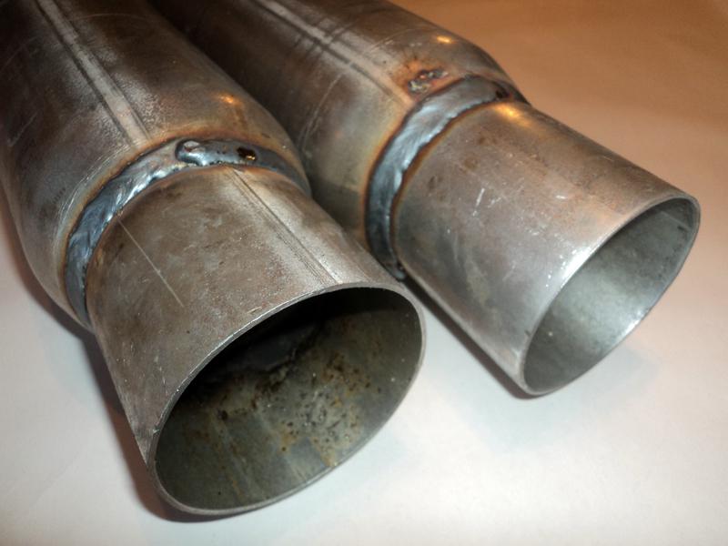 NEW PERFORMANCE HI FLO GLASS PACK MUFFLERS PAIR 2.25